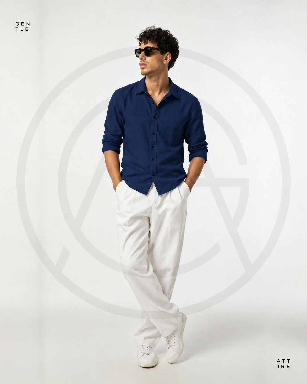 Navy Blue Shirt With Trouser