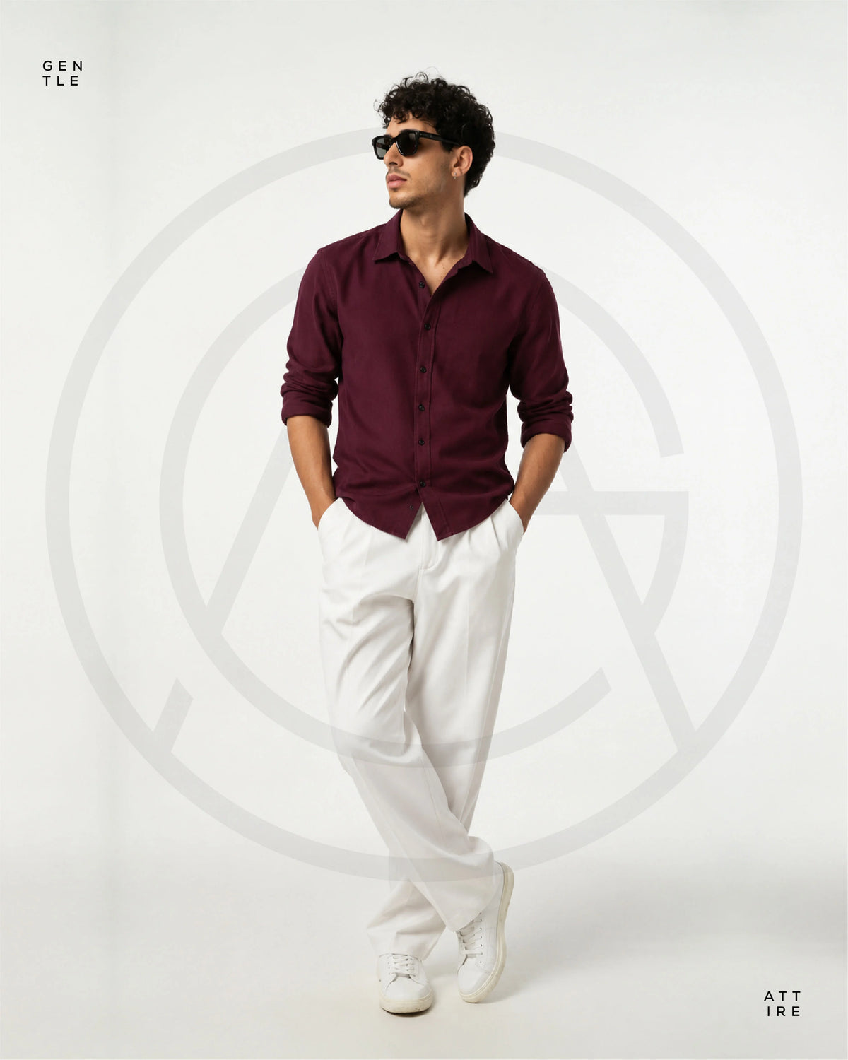 Maroon Shirt With Trouser