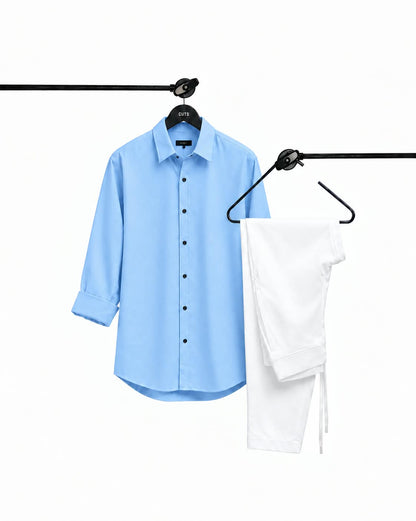 Sky Blue Shirt With Trouser